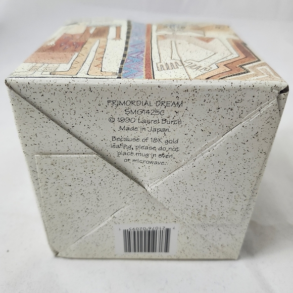 Laurel Burch Native Spirit 1990 Primordial Dream Mug 18K Gold New - Picture 6 of 7